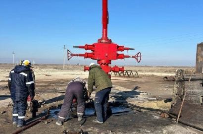 Ликвидирован выброс газа на месторождении Западная Прорва