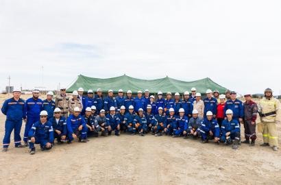 Embamunaigas JSC held a training session on extinguishing a steppe fire